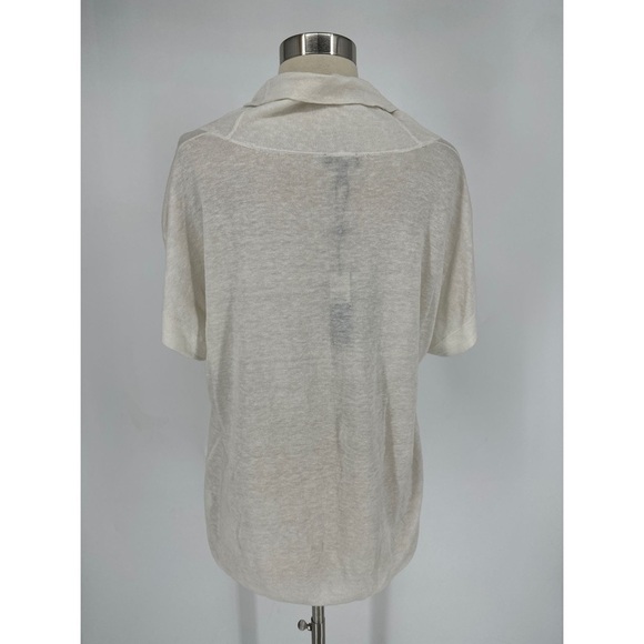Talbots Semi Sheer Open Front Short Sleeve Top - Picture 1 of 8